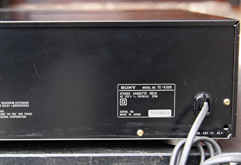 Deck Sony TC-K 500, casetofon