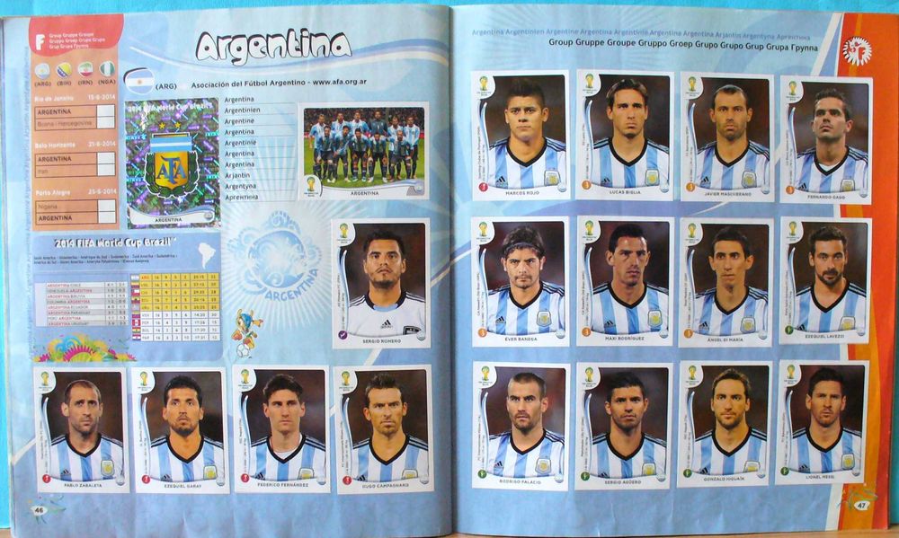 Официалния лицензиран стикер-албум FIFA World Cup Brasil'2014 Panini