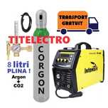 Aparat sudura cu sarma MIG 190 + butelie 8L plina argon CO2 + reductor