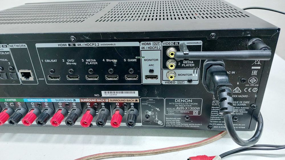 Denon AVR X 1300 7x 145W atmos 7.2 WiFi USB 4K UHD bluetooth flac dsd