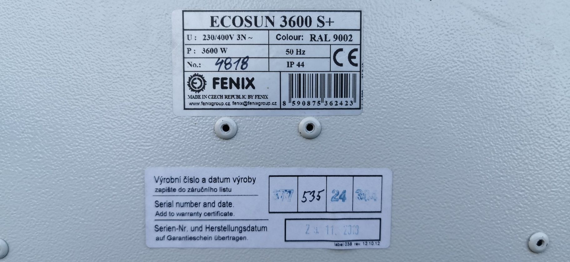 Panou (electric) radiant 3600 W ECOSUN S+ 36