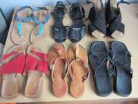 Различни дамски чехли и сандали естествена кожа номер 36