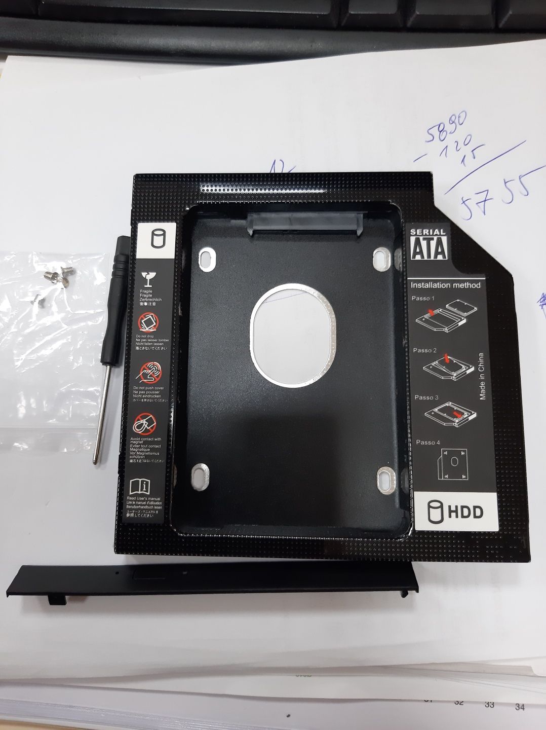 Адаптер за HDD/SSD за лаптоп,12,5мм