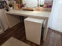 Birou Malm Ikea cu tablie culisanta