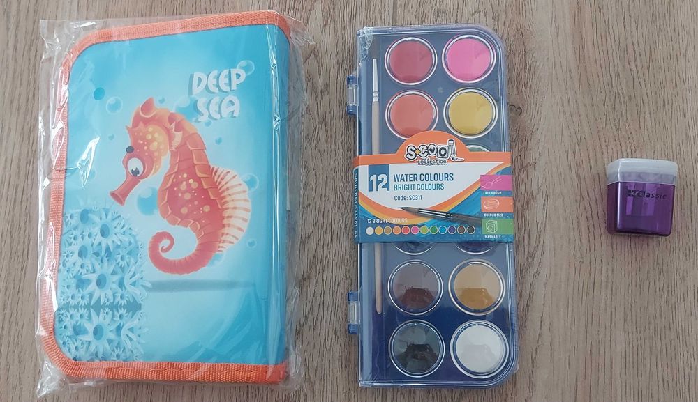 Penar Herlitz+acuarele+ascutitoare, noi, pret 30 lei