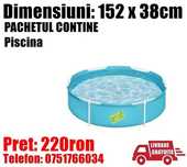 Piscina Bestway Copii Rotunda Cadru Metal 152 x 38cm LIVRARE GRATUITA!