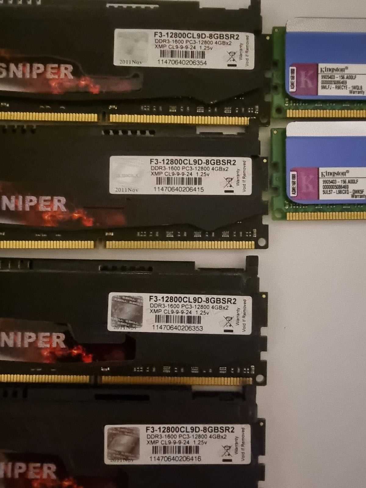 G.Skill Sniper 4x4Gb=16Gb 1600Mhz DDR3 Desktop Memory RAM