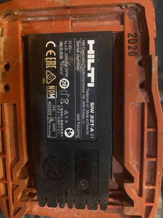 Scule Hilti pe baterie de 22 V