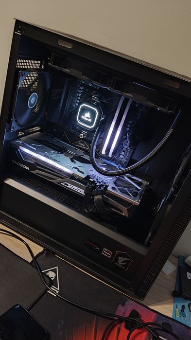 kit PC – B550M Aorus Elite + Ryzen 5 5600X + AIO Corsair 240mm + 32GB