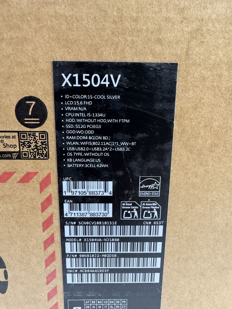 asus vivobook core i5-13 eng songi avlod yangisi 8/512 ssd IT uchun