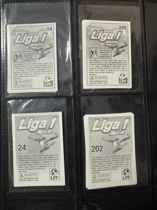 Stickere Panini Liga 1 Romania editia 2014-2015, 2015-2016, 2016-2017