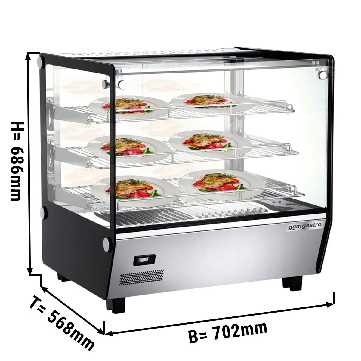 Vitrina calda horeca 220V 120L