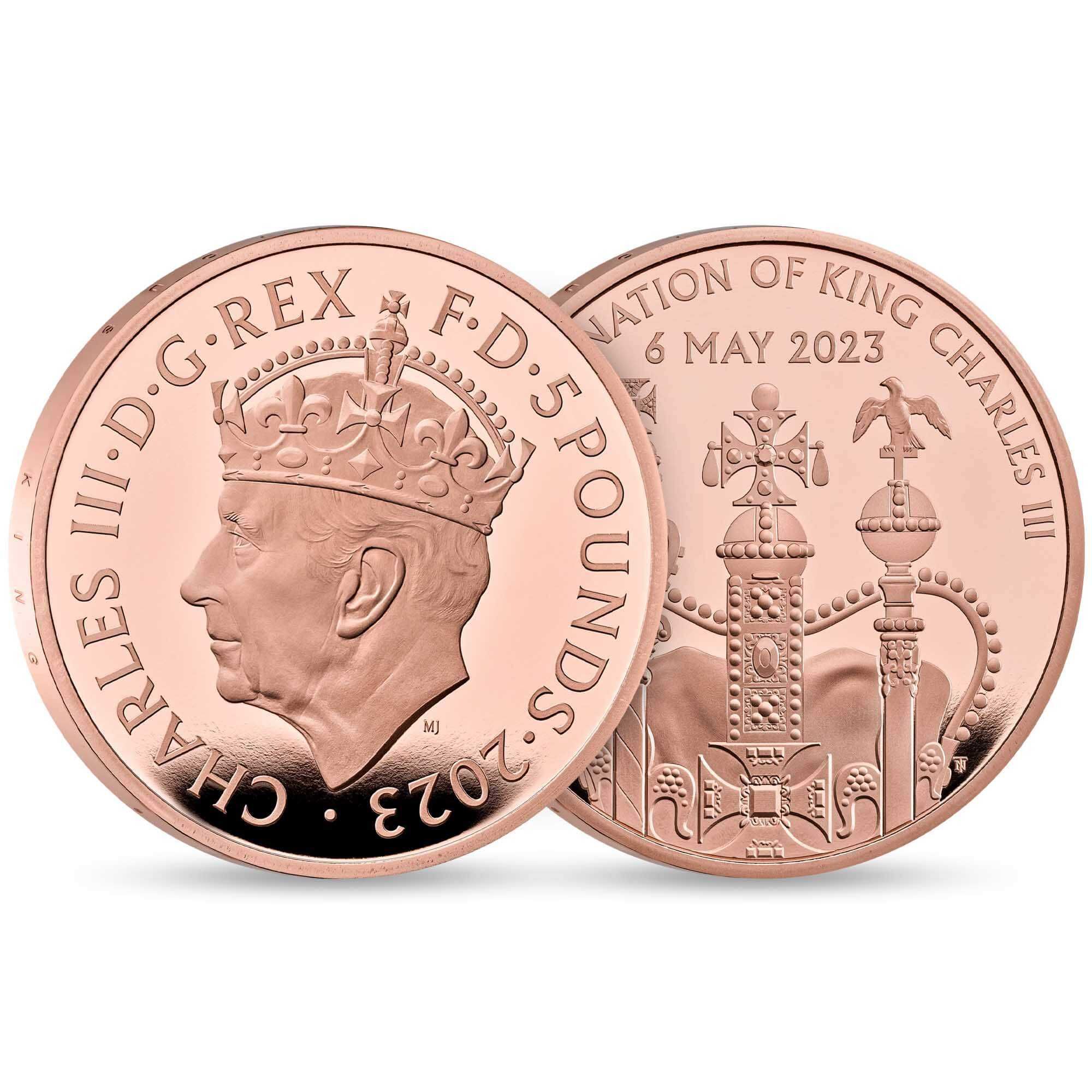 The Coronation of His Majesty King Charles III 2023 UK £5 Proof Gold