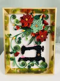 Tablou realizat in tehnica quilling