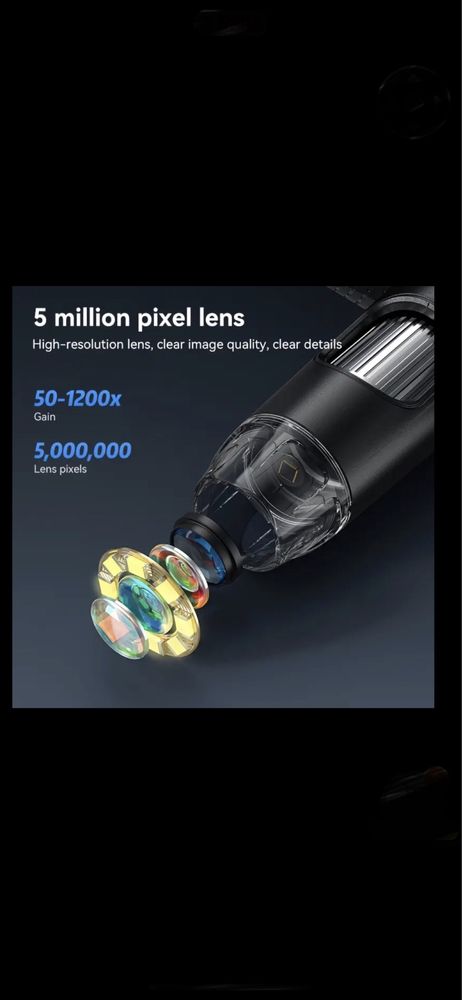 Microscop digital 7 inch ,5MP,compatibil PC.NOU!