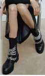 zara bocanci cizme ghete piele lant