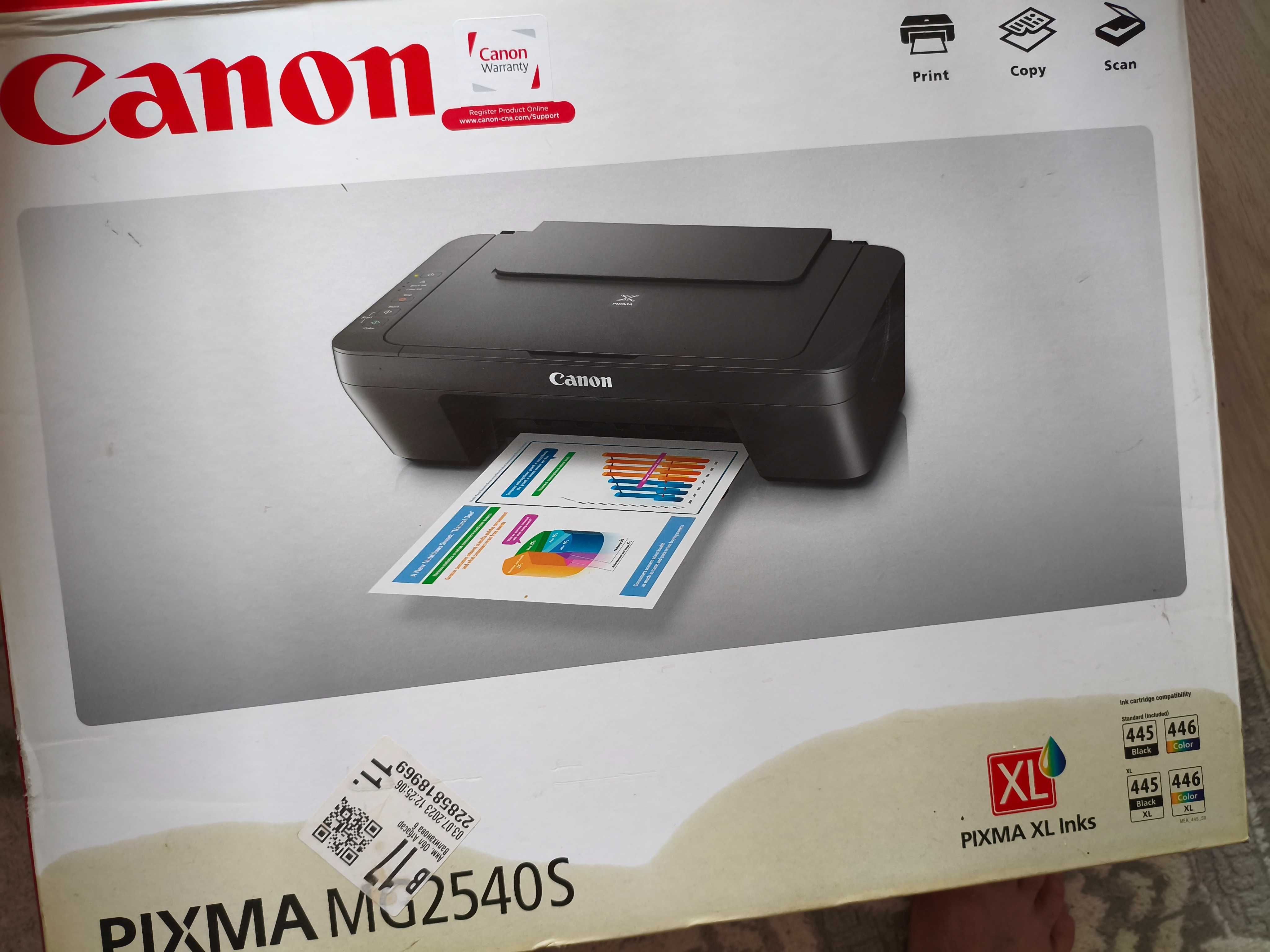 Принтер цветной со сканером 3 в 1 струйный МФУ PIXMA MG2540S
