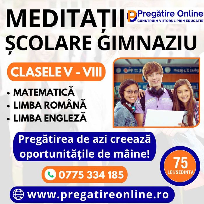 Meditatii matematica, romana, engleza, certificari Cambridge