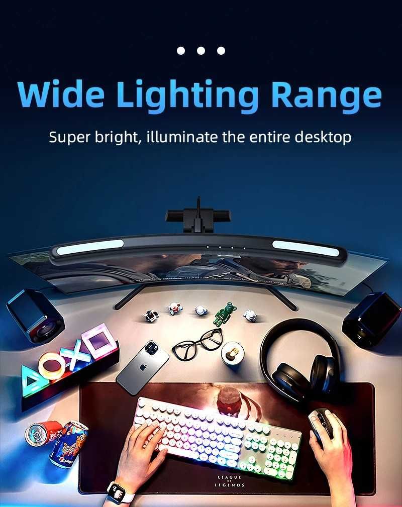 RGB извита светлина Bar LED лента, Лампа за извит монитор на компютър