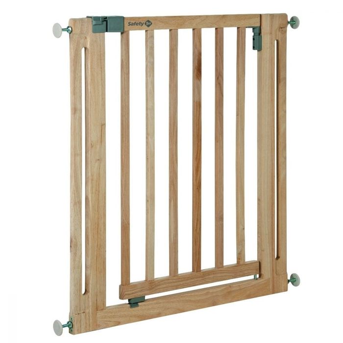 Poarta de siguranta extensibila din lemn fag, 73-90cm