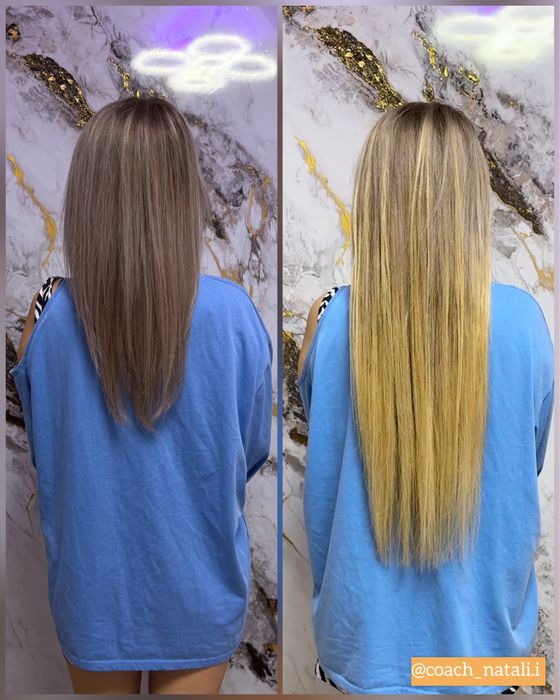 Наращивание  волос - Премиум материалы, новые технологии.