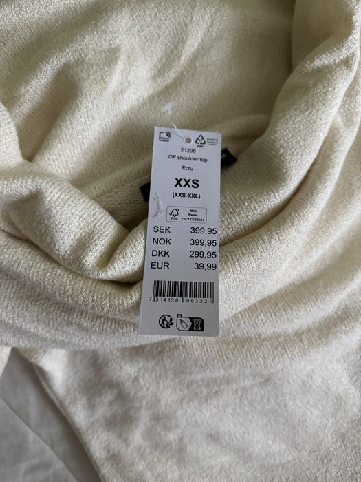 Блуза с паднали рамена