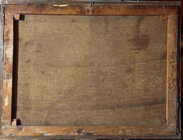 SUPERB! Tablou vechi, Ujváry Ferenc (1898-1971) ulei/pz MARE, 80x60c+R