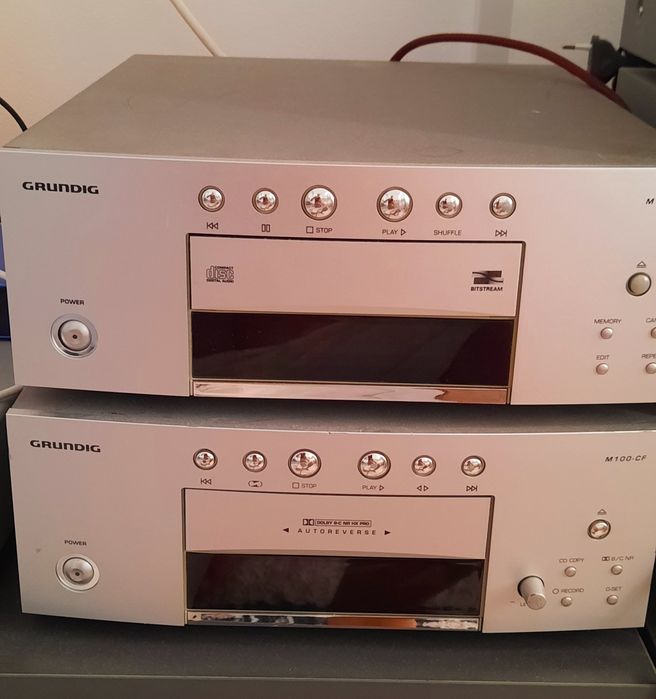 Radiocasetofon cu cd Sharp, deck Grundig, tuner Yamaha