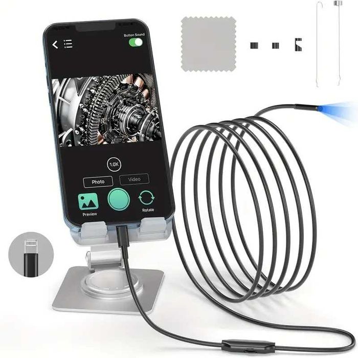 Cameră endoscop Gousido HD compatibilă cu iPhone/iPad