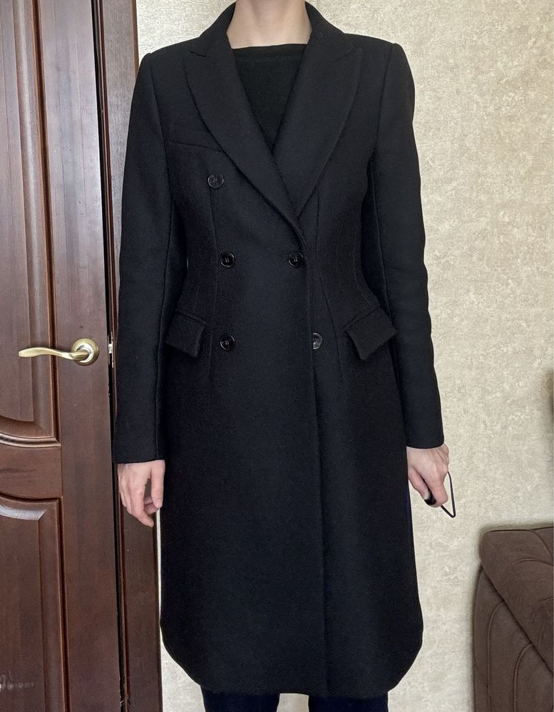 пальто Зара из натуральной щерсти, размер xs