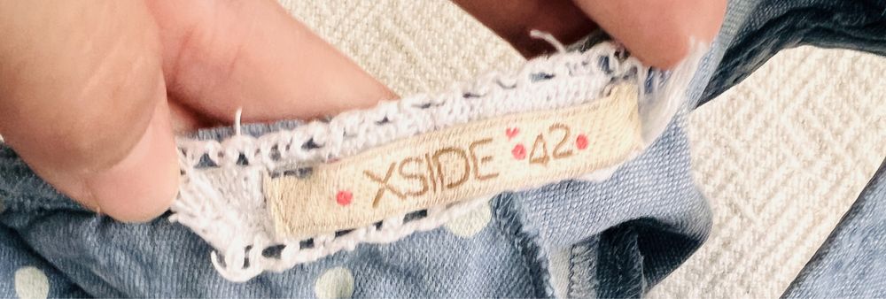 Rochie de vara cu buline si buzunare, marimea 42, Xside