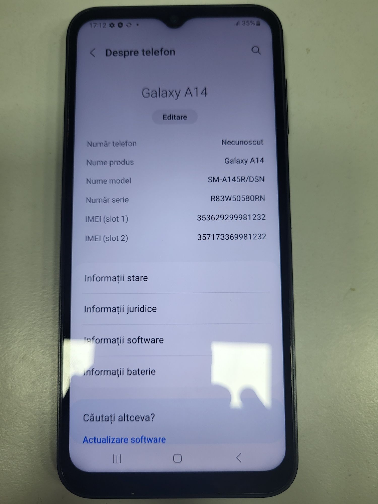 Samsung Galaxy A14 Black DualSim Impecabil ca Nou