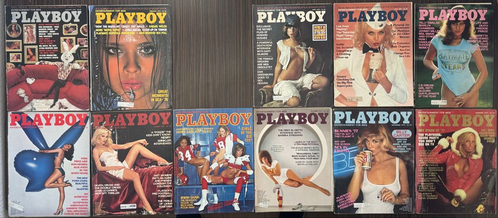 Колекционерски лот Playboy от 1974г. до 1977г. общо 40 броя