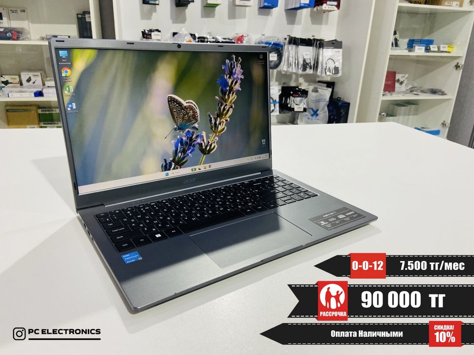 Рассрочка! Acer Aspire Lite 15 - Pentium Silver N6000/8Gb/SSD 256Gb/UH
