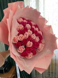 Цветы букет из мыльного розы