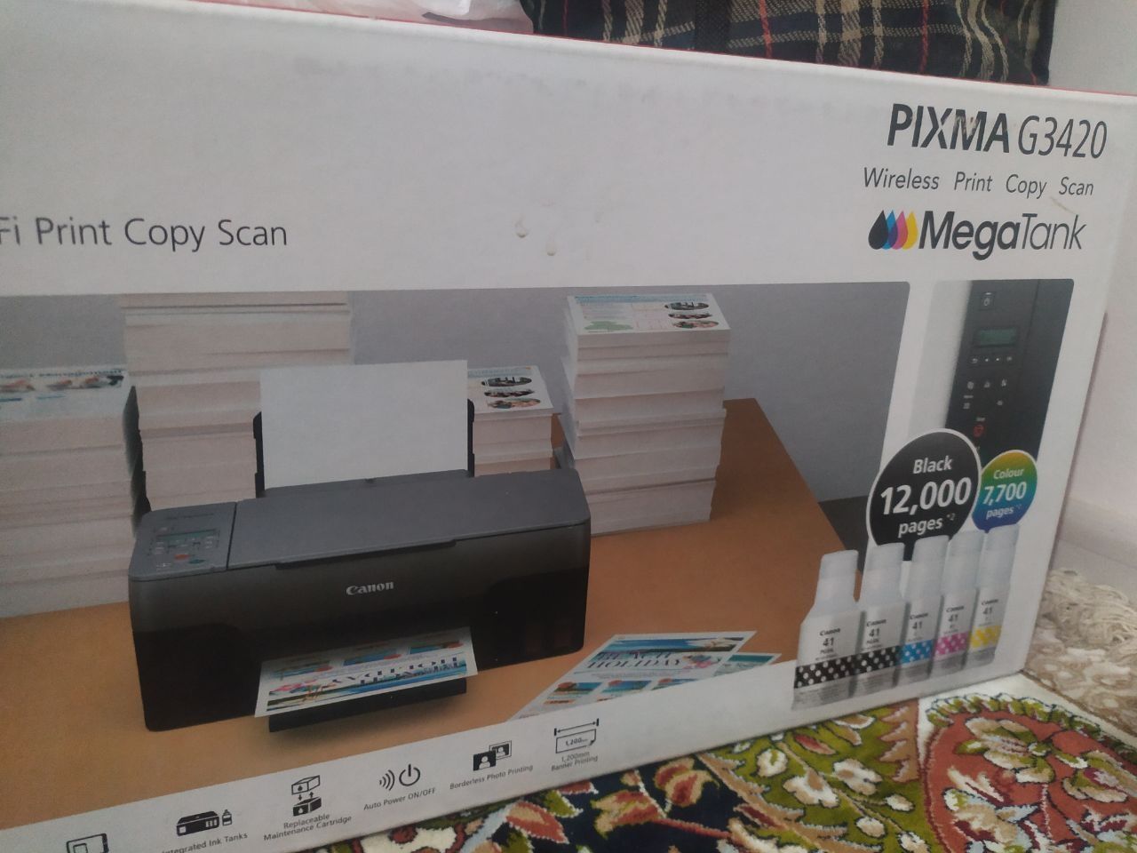 Yangi rangli printer PIXMA G34200 sotiladi 3 yil kafolati bor