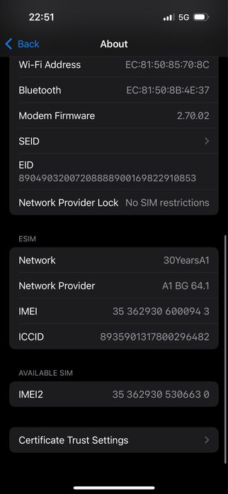 iPhone 15 Pro eSIM КАТО НОВ!