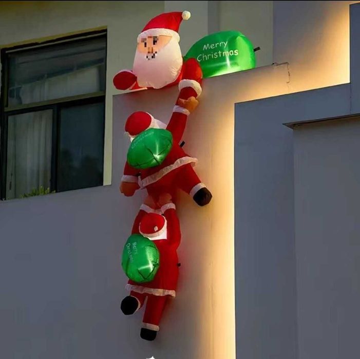Надувной огромный Санта Клаус дед мороз