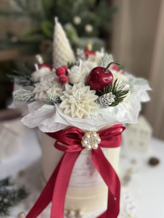 Вечен букет/ луксозни свещи/ вечни рози букет/сърце