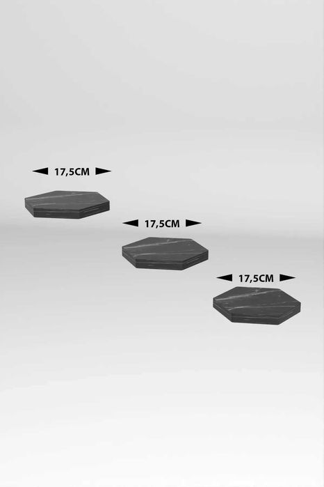 Рафтчета за стена/Комплект от 3 шестоъгълни етажерки за стена 5 цвята