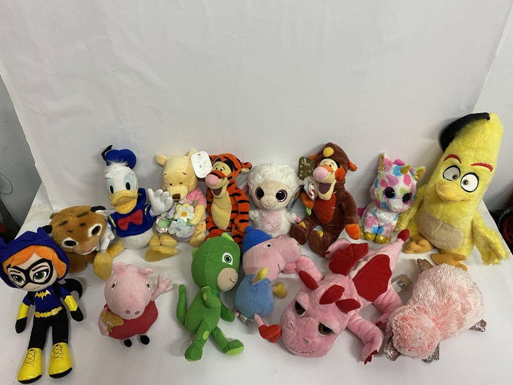 Lot 14 jucării din pluș 15-30 cm PEPPA PIG DISNEY ANGRY BIRDS en gros