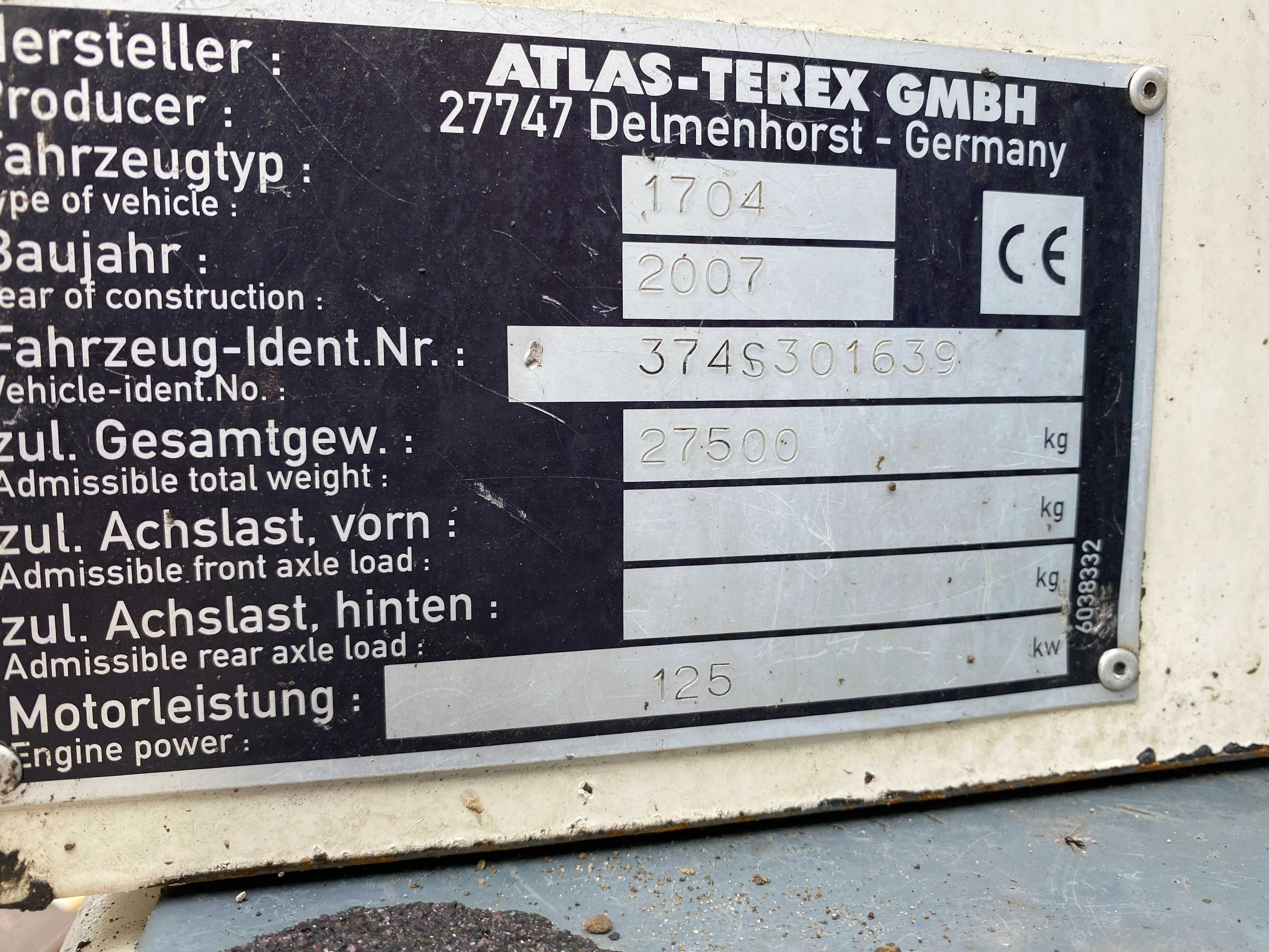 ATLAS TEREX 1704!! Excavator cu graifer si cabina liftanta