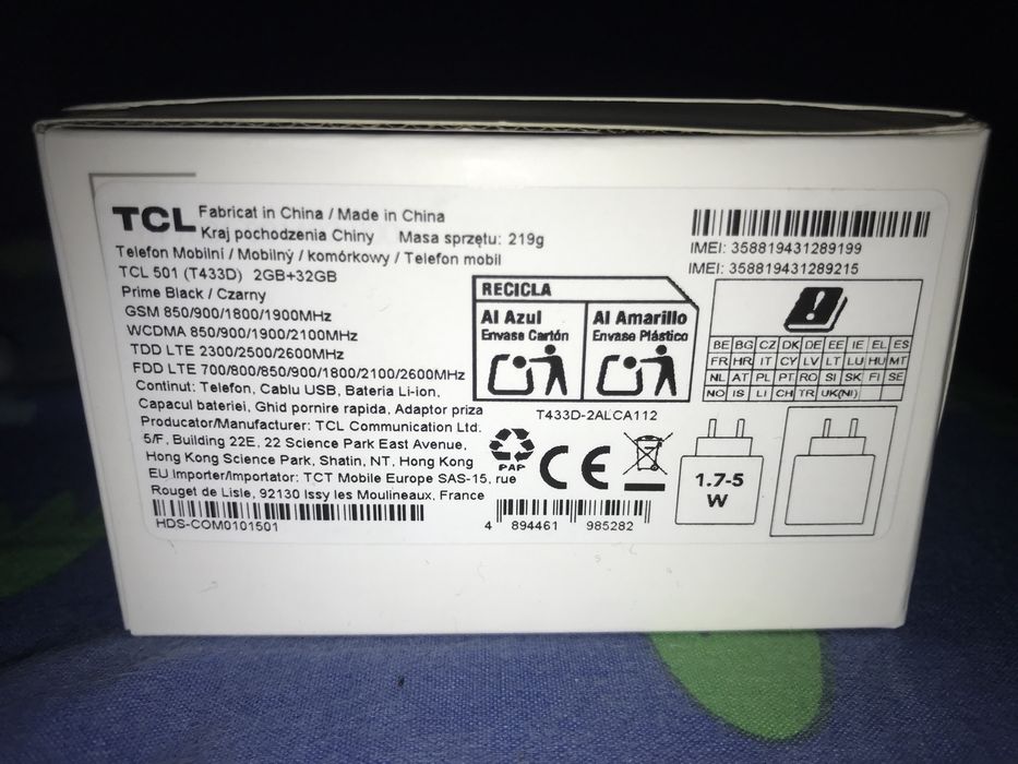 TCL 501 negru 32 gb stocare interna 2gb rami