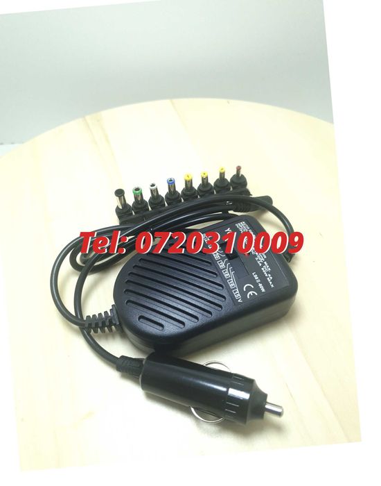 Incarcator Auto Universal Pentru Laptop80w Alimentare 12vcu 8 Cone