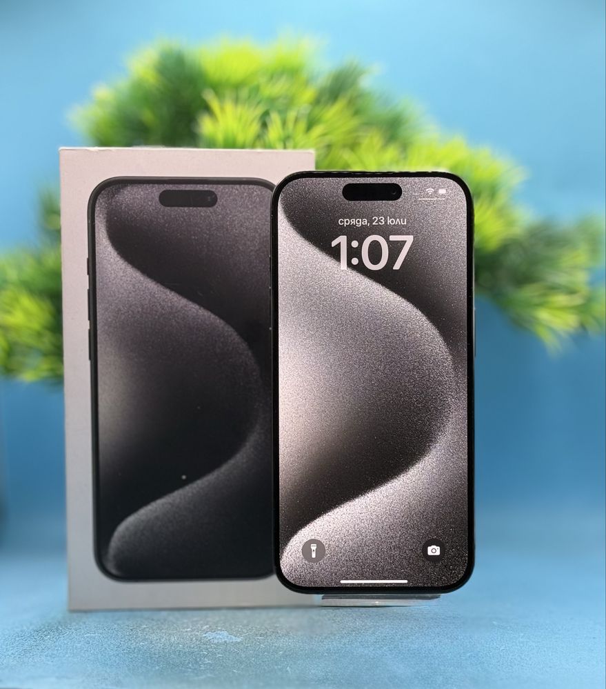 ГАРАНЦИОНЕН!!! Apple iPhone 15 Pro, 128GB, 5G, Black Titanium
