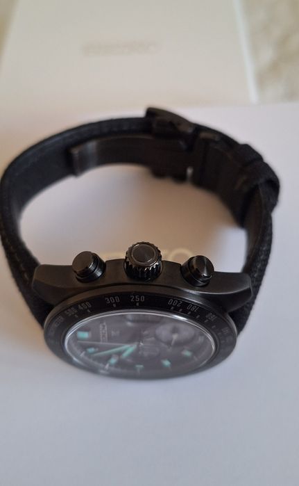 Ceas Seiko Speedtimer Black Series SSC923P1, full set