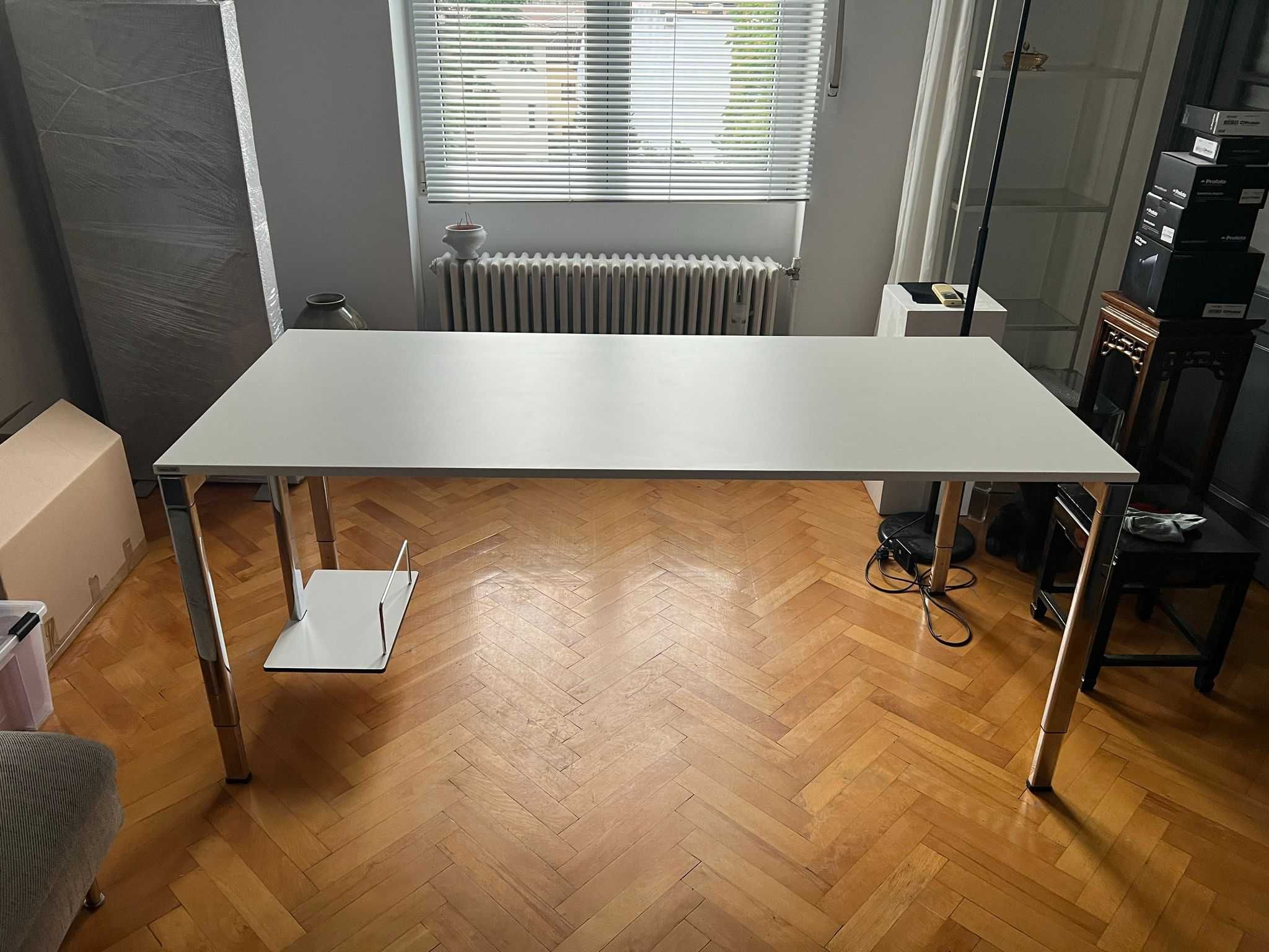 Masă birou lucru crom + CPU Stand designer WiesnerHager Veron