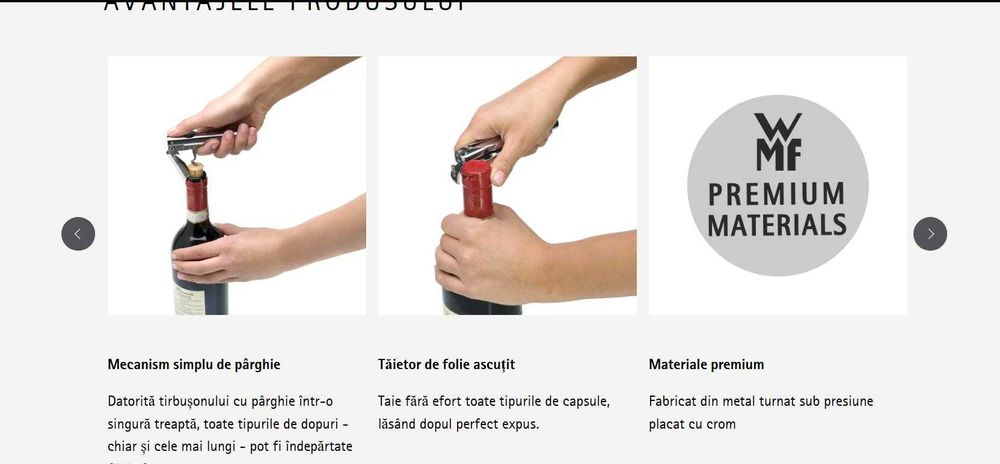 Tirbuson profesional 3 in 1 WMF Vino, 11.5 cm,(Super Ofertă).