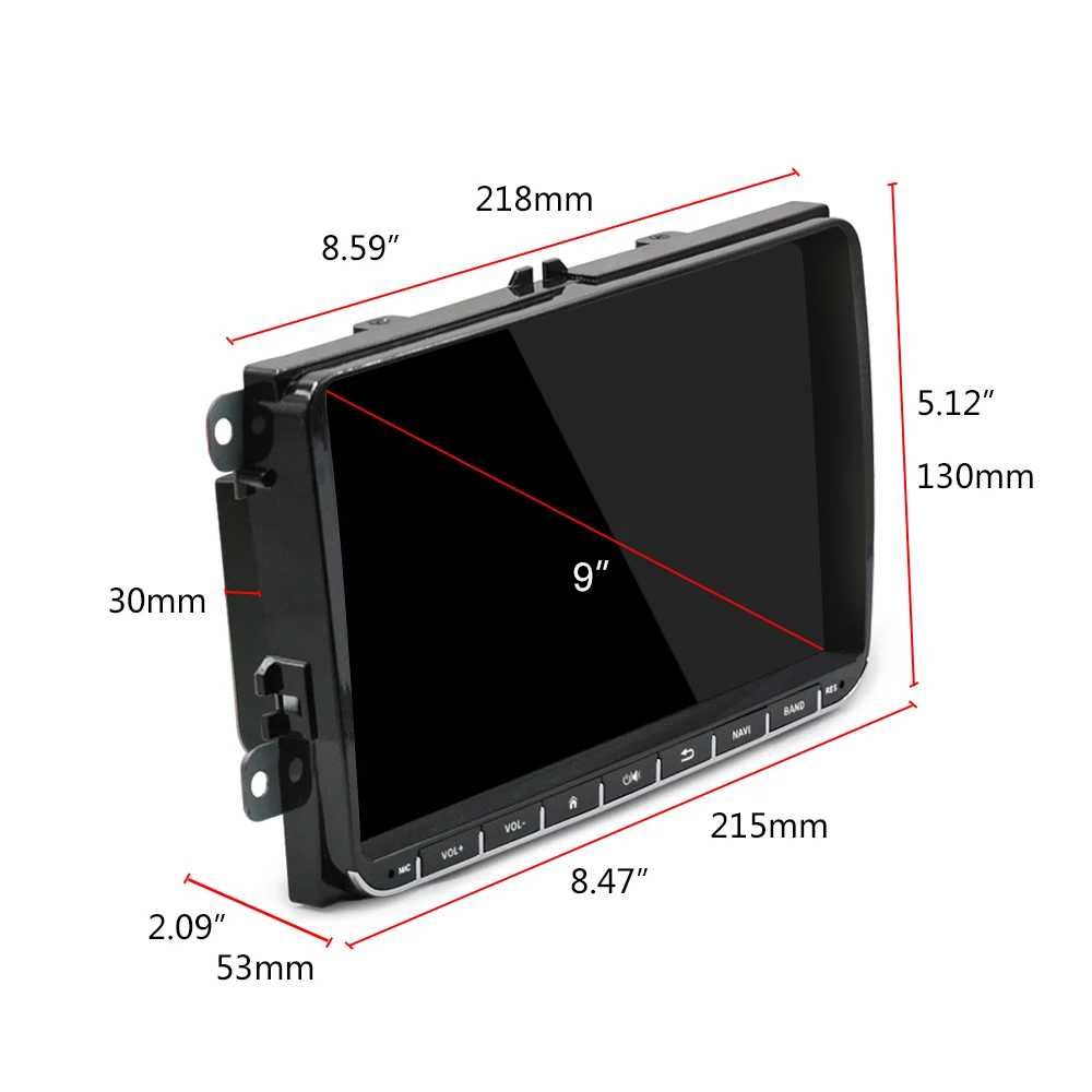 Navigatie Android Dedicata 9Inch 6GB RAM,VW/Skoda/Seat/Passat/Golf