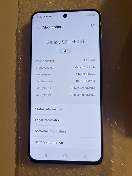 Samsung Galaxy S21 FE 5G Dual SIM 256GB Lavender ID-gqm099